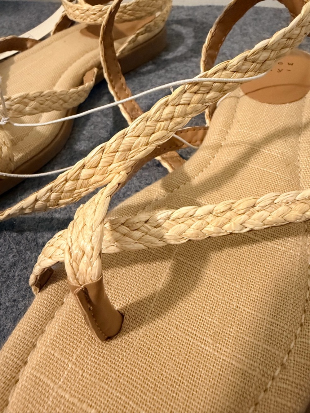 NWT! a new day Braided Strap Sandal in Beige - Picture 2 of 5